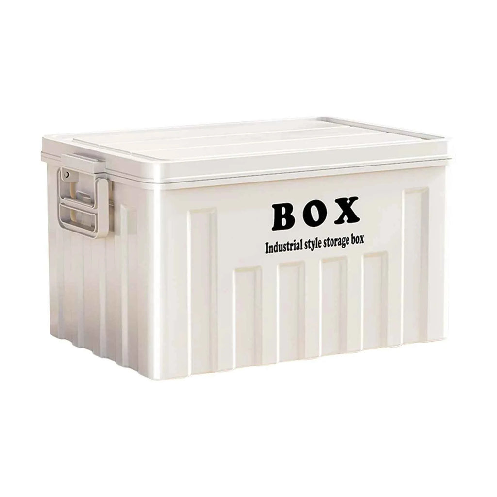 Large Capacity Stackable Lidded Storage Bin Utility Box with Handles for Clothes Snack Toy Books - Ideal for Hiking