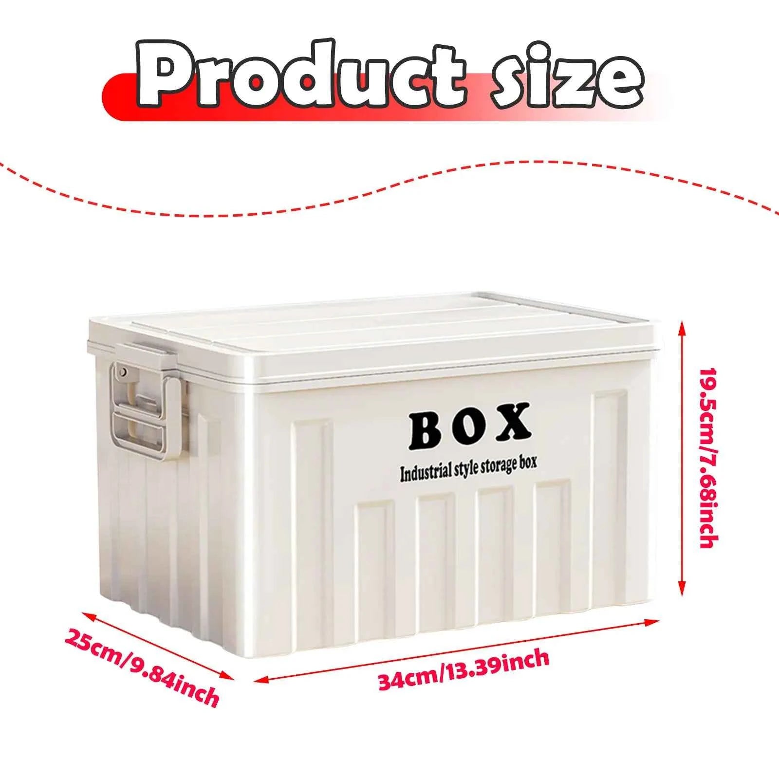 Large Capacity Stackable Lidded Storage Bin Utility Box with Handles for Clothes Snack Toy Books - Ideal for Hiking