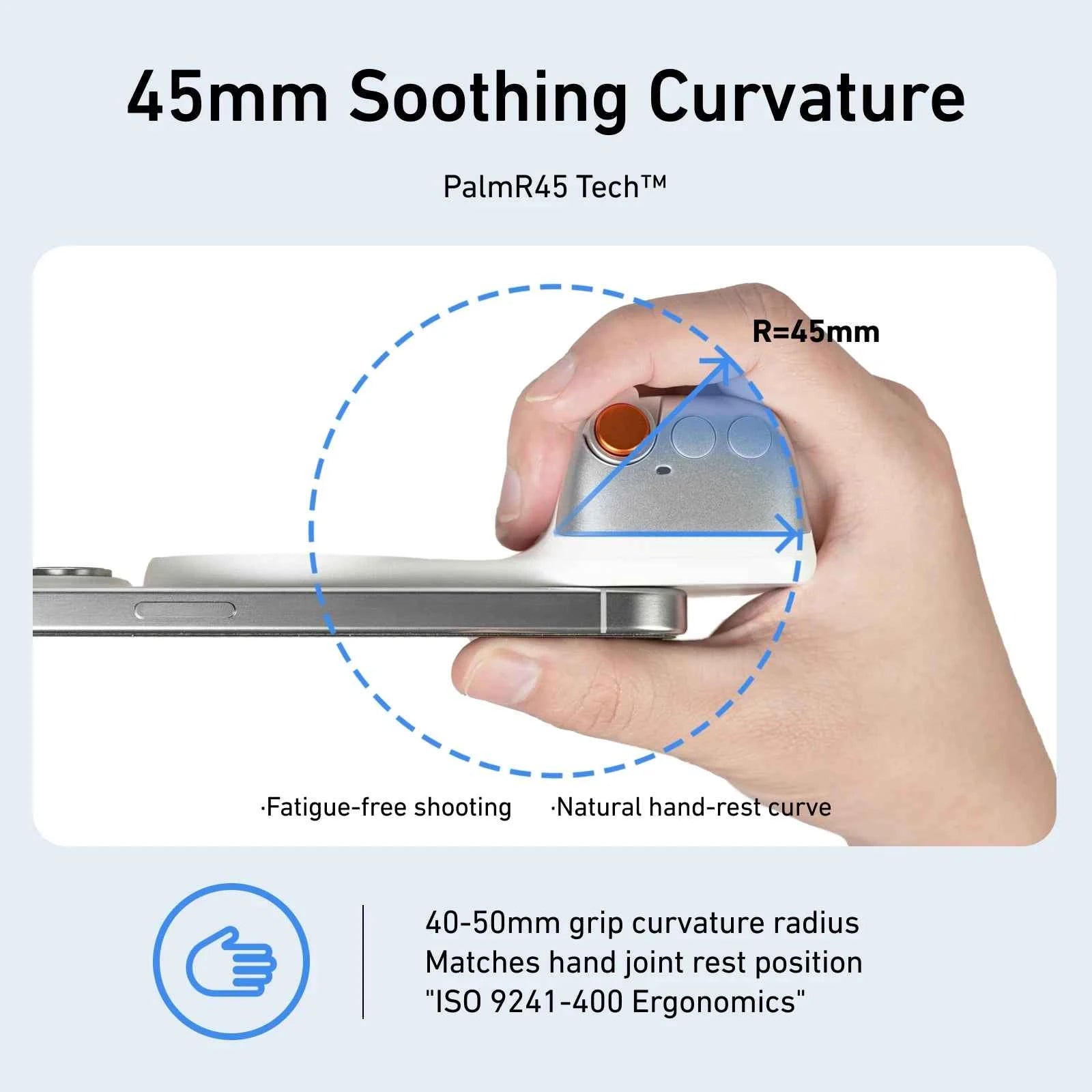Telesin Magnetic Phone Grip - Universal Smart Phone Holder and Remote Control Handle for iPhone and Android