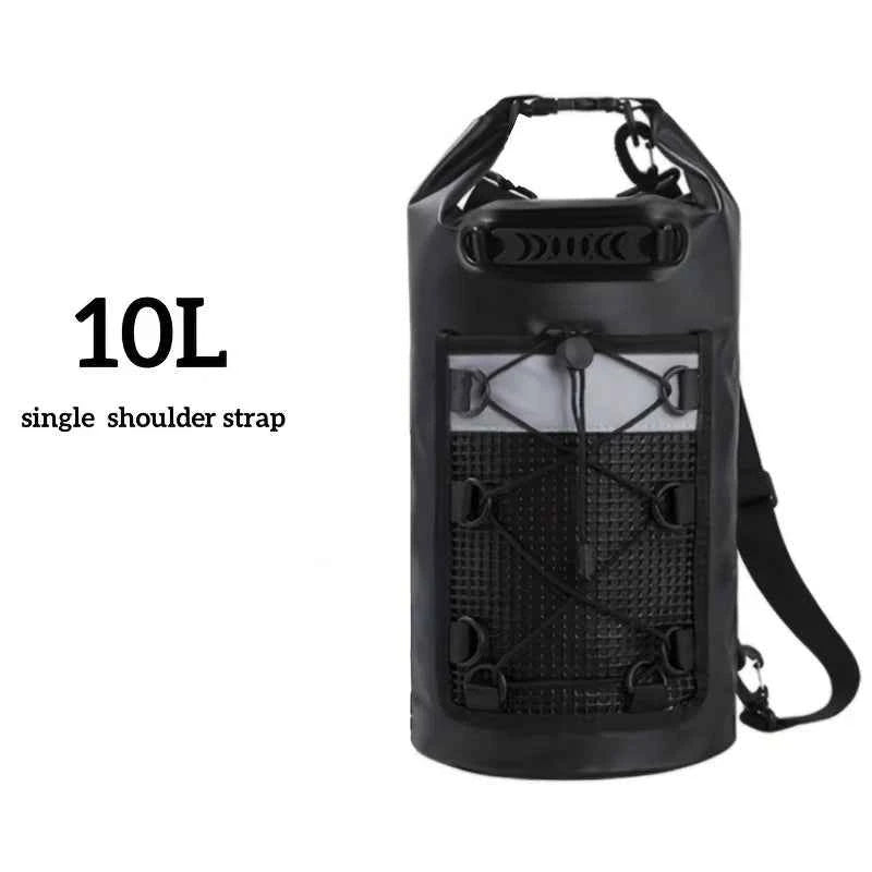 40L Waterproof Floating Dry Bag for Kayaking Boating Rafting Beach Sports - Roll Top Mesh Kayak Backpack Travel Storage Sack