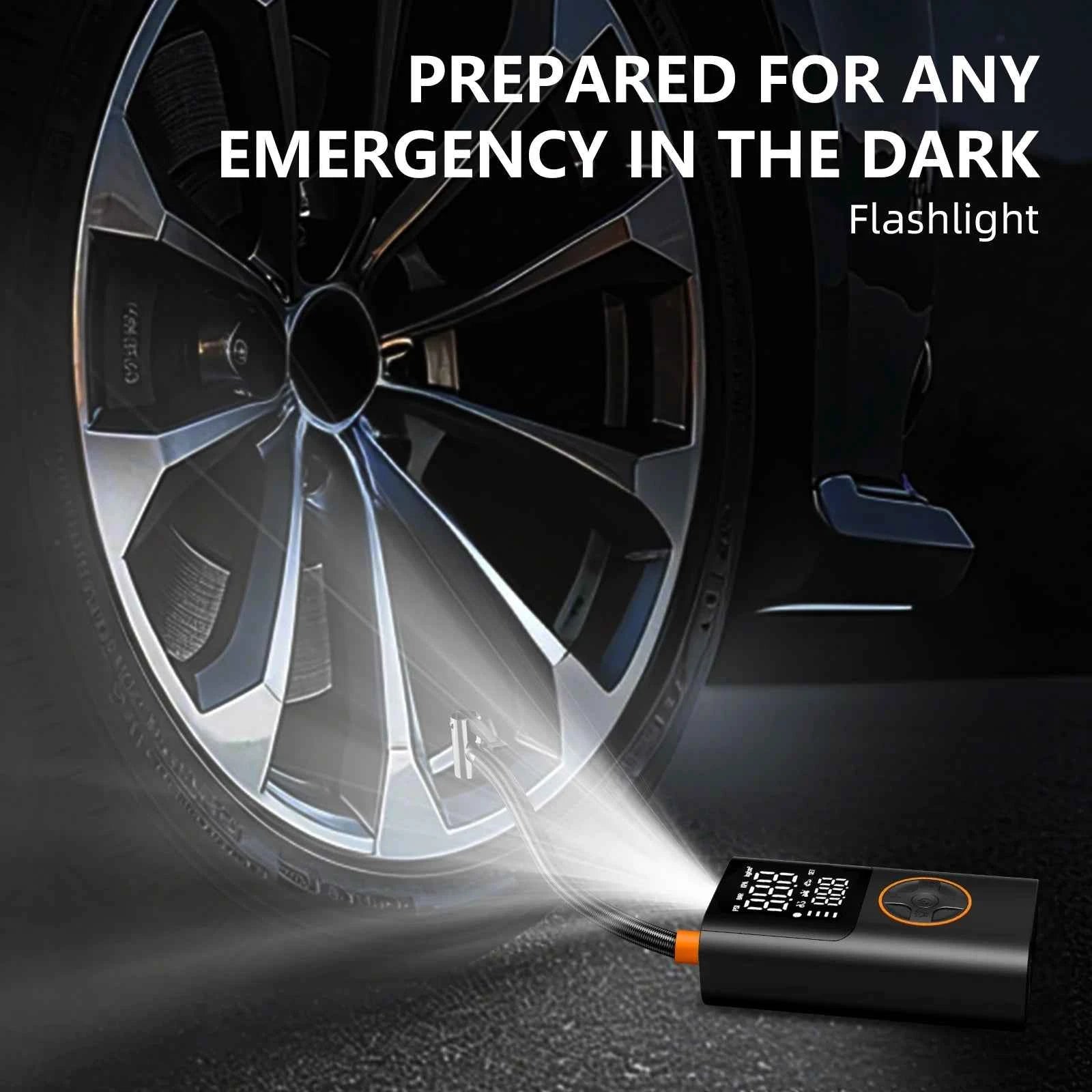 Wireless Air Compressor 150PSI Air Pump Portable Digital Tire Inflator with USB Output for Car Motorcycle Bicycle Ball