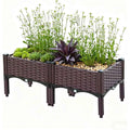 2 Outdoor Planting Boxes with Bracket for Balcony, Garden, and Patio - Raised Vegetable and Flower Planters for Home Courtyard
