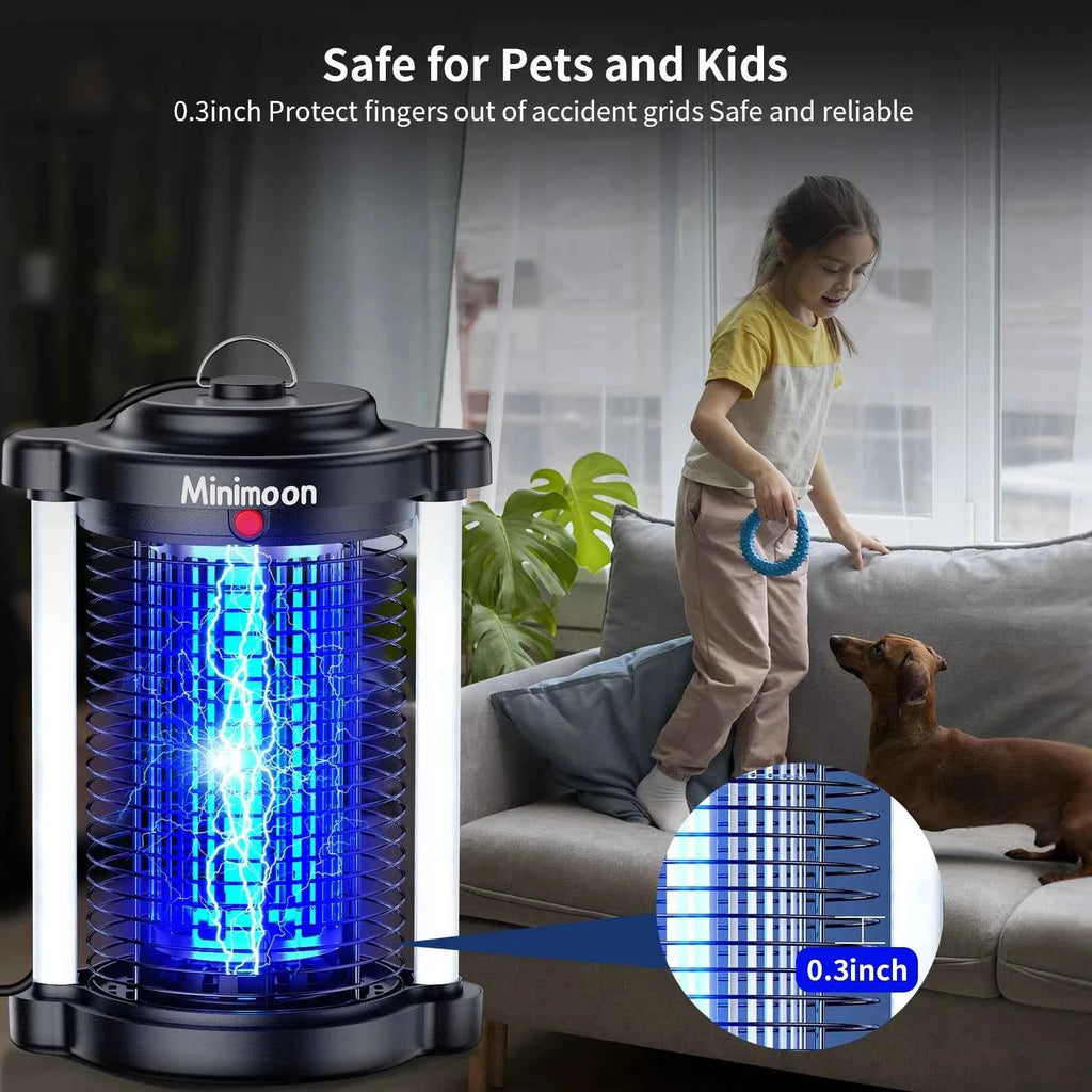 Bug Zapper Outdoor Mosquito Zapper with LED Light 4200V Fly Zapper 15W Electric Fly Traps Outdoor Insect Trap for Yard Backyard