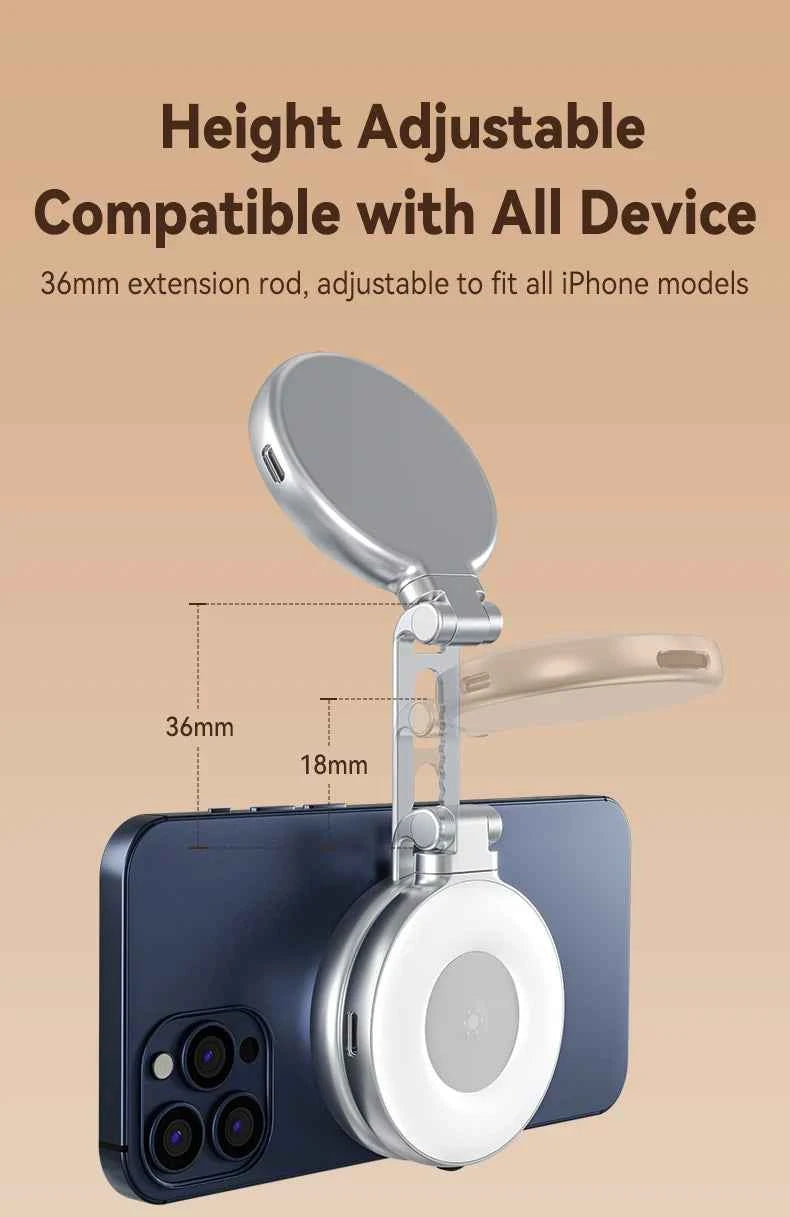 Telesin Magnetic Phone Grip - Universal Smart Phone Holder and Remote Control Handle for iPhone and Android