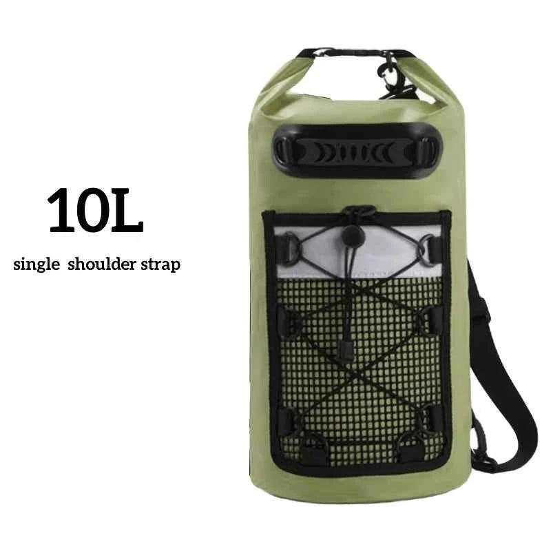 40L Waterproof Floating Dry Bag for Kayaking Boating Rafting Beach Sports - Roll Top Mesh Kayak Backpack Travel Storage Sack