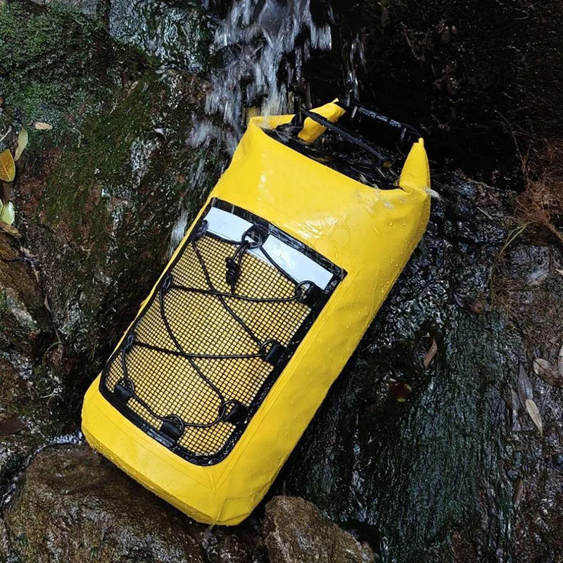 40L Waterproof Dry Bag - Durable Roll Top Mesh Backpack for Kayaking, Boating, Rafting, and Beach Sports