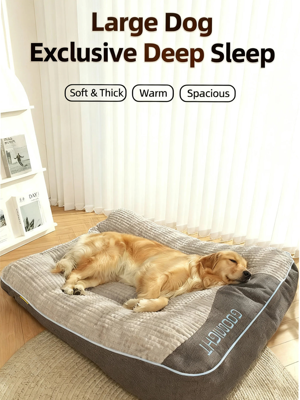 Extra Large Orthopedic Dog Bed 47 Inch for Senior Large Dogs, Durable Thick Dog Mat