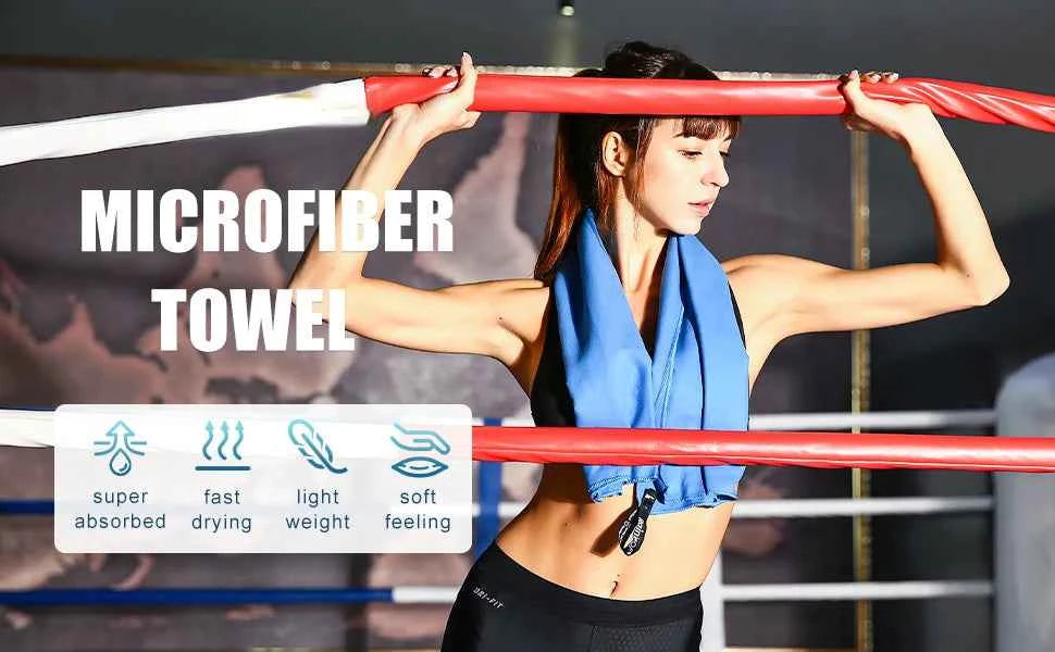 Quick-Dry Microfiber Towel - Ultra Absorbent, Compact & Sandproof for Gym, Beach, Travel & Swimming, Lightweight Sports Towel