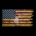 8*15inch American Wavy Flag - Wooden Independence Day Decoration for Home, Restaurant, Bar, and Garage