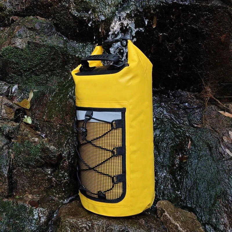 40L Waterproof Dry Bag - Durable Roll Top Mesh Backpack for Kayaking, Boating, Rafting, and Beach Sports