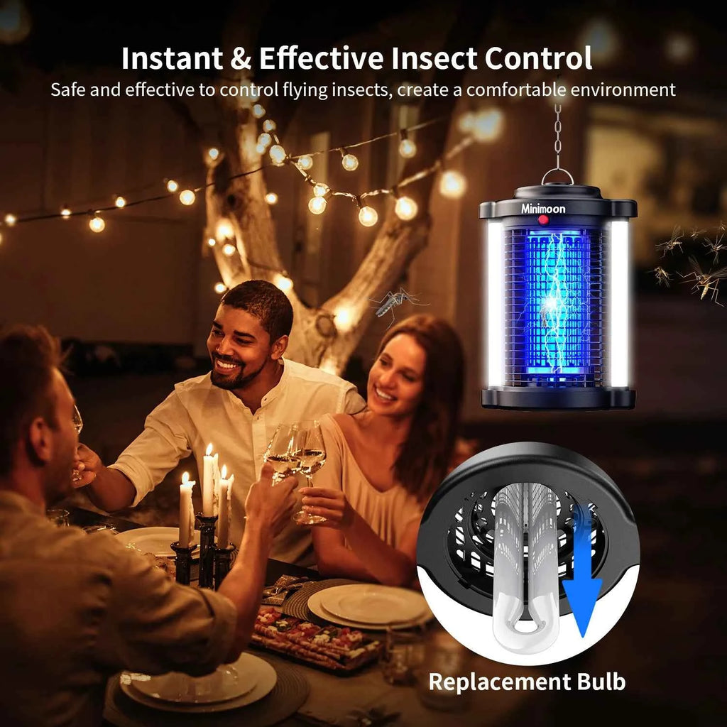 Bug Zapper Outdoor Mosquito Zapper with LED Light 4200V Fly Zapper 15W Electric Fly Traps Outdoor Insect Trap for Yard Backyard