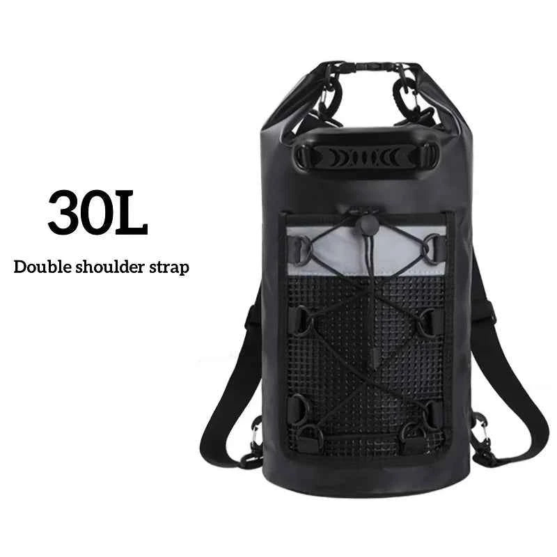 40L Waterproof Floating Dry Bag for Kayaking Boating Rafting Beach Sports - Roll Top Mesh Kayak Backpack Travel Storage Sack