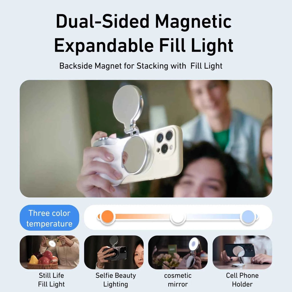 Telesin Magnetic Phone Grip - Universal Smart Phone Holder and Remote Control Handle for iPhone and Android