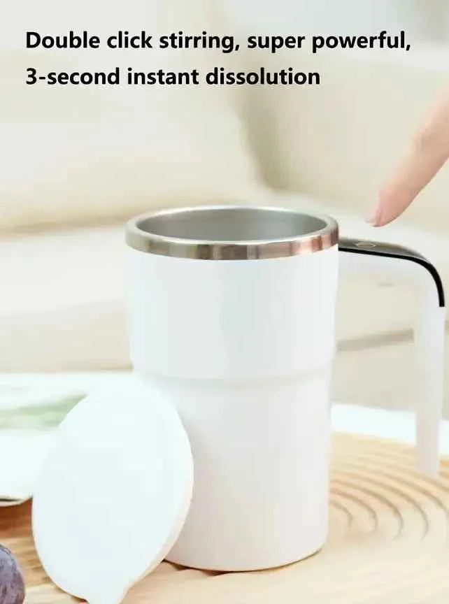 Smart mixing coffee cup LED display|USB charging|magnetic mixing function