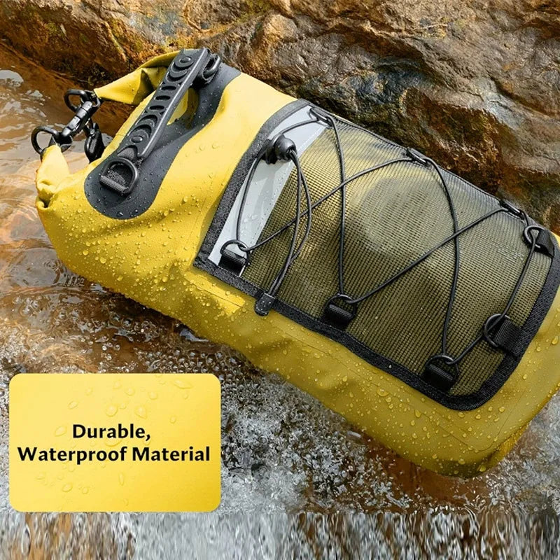 40L Waterproof Dry Bag - Durable Roll Top Mesh Backpack for Kayaking, Boating, Rafting, and Beach Sports
