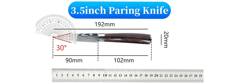 Stainless Steel Kitchen Knife Set - 9 Types Including Japanese Chef Knife, Meat Cleaver, Santoku, Bread, Boning, Slicing, and Fruit Knife with Gift Box