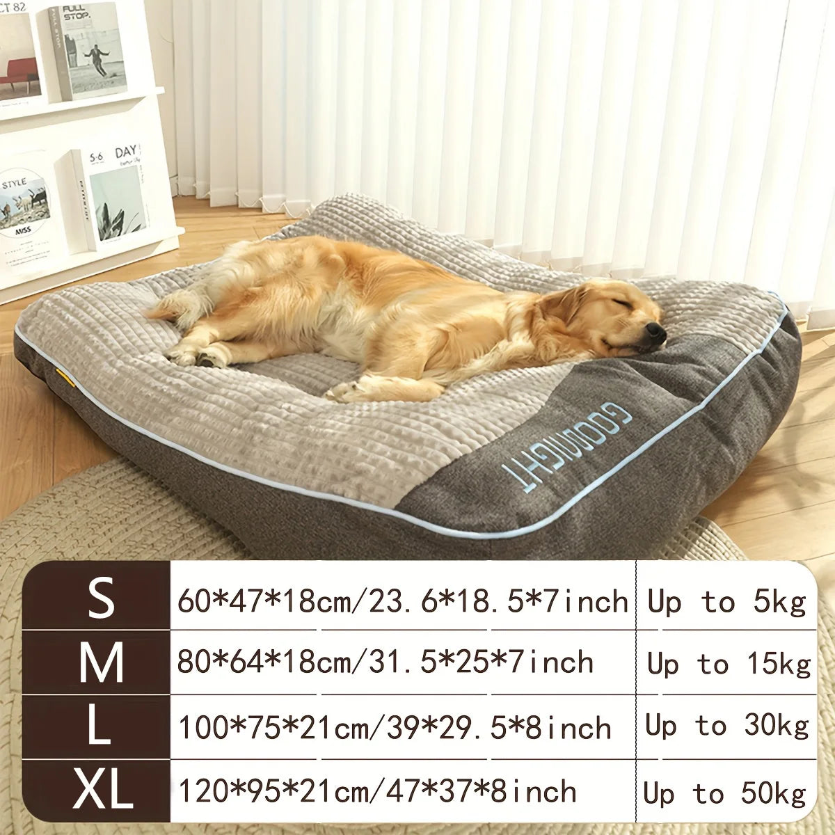 Extra Large Orthopedic Dog Bed 47 Inch for Senior Large Dogs, Durable Thick Dog Mat