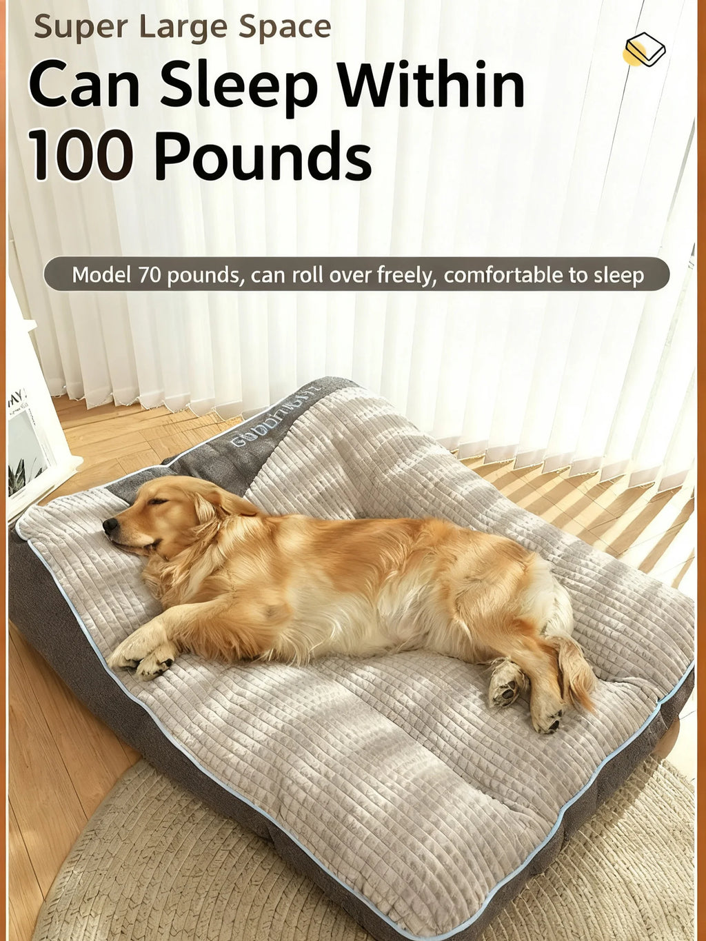 Extra Large Orthopedic Dog Bed 47 Inch for Senior Large Dogs, Durable Thick Dog Mat