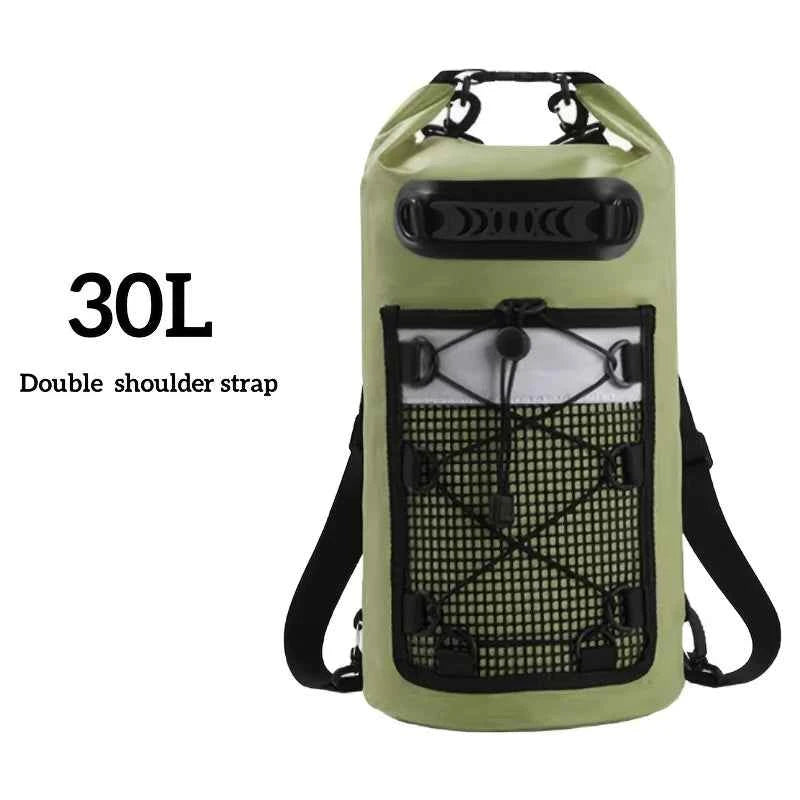 40L Waterproof Floating Dry Bag for Kayaking Boating Rafting Beach Sports - Roll Top Mesh Kayak Backpack Travel Storage Sack