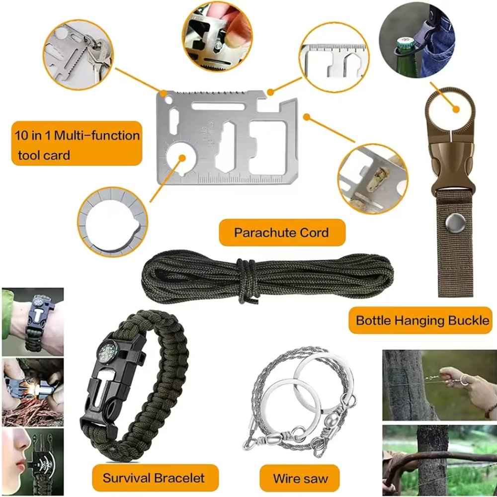 31 Pieces in 1 Bag Survival Gear and Equipment everything needed for survival