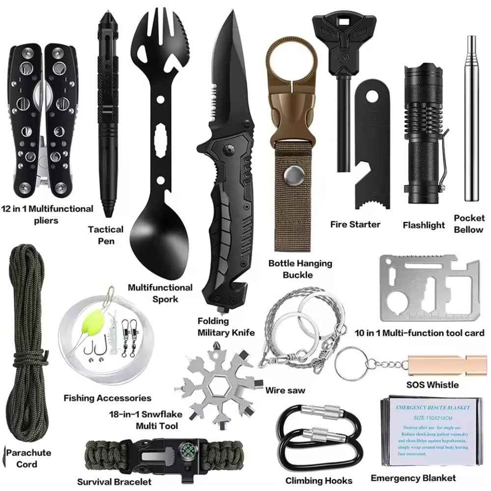 31 Pieces in 1 Bag Survival Gear and Equipment everything needed for survival